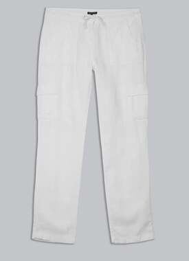 Eileen Fisher White Cargo Pants Size 6